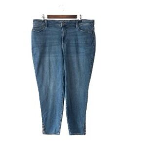 J. Jill Denim Authentic Fit Slim Ankle Jeans Blue Stretchy Lyocell Size 18